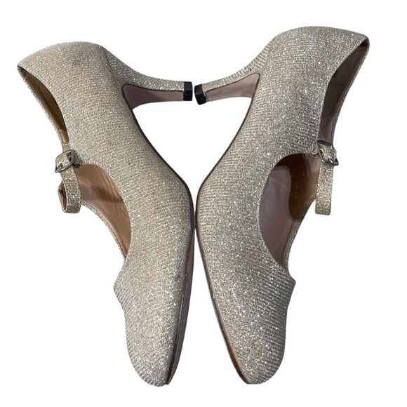 Chase + Chloe Kona Women's Round Toe Heel Mary Jane Pump Size 7.5 Gold - Picture 9 of 13